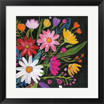 Framed Vintage Floral III Flipped Print