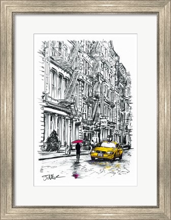 Framed Fire Escapes Study Print