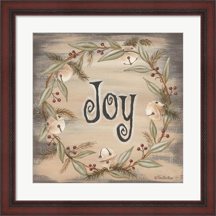 Framed Jingle Joy Wreath Print