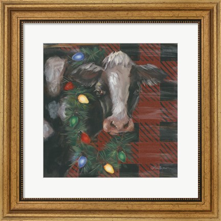 Framed Festive Cow Print