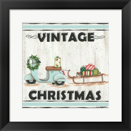 Framed Vintage Christmas Print