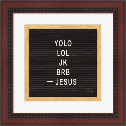 Framed Jesus Humor Print