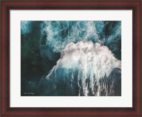 Framed Waves From the Sky Print