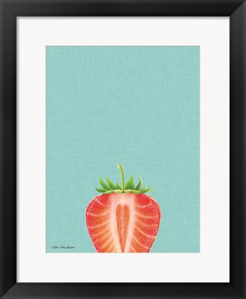 Framed Blue Strawberry Print