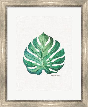 Framed Watercolor Monstera Leaf Print