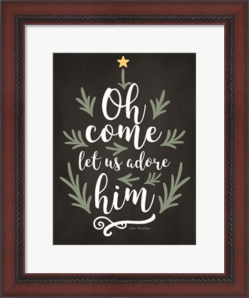 Framed Oh Come Let Us Adore Him Print