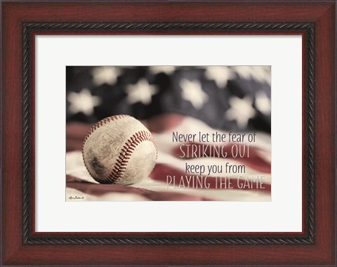 Framed Baseball - Playing the Game Print