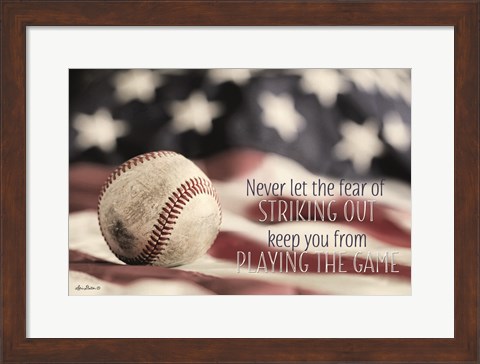 Framed Baseball - Playing the Game Print