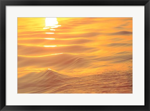 Framed Sunset Colors and Patterns on Small Waves Print