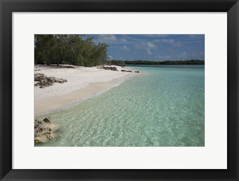 Framed Picard Island White Sand Beach, Seychelles Print