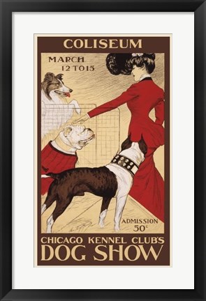 Framed Chicago Kennel Club&#39;s Dog Show Print