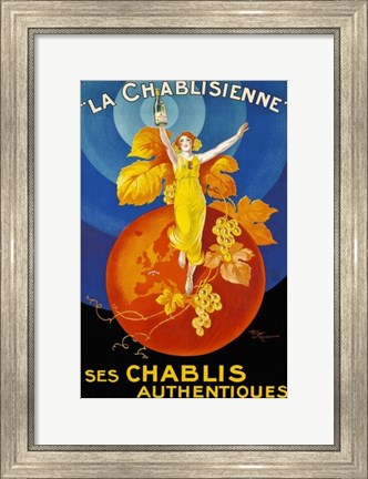 Framed La Chablisienne Ses Chablis Authentiques, 1926 Print