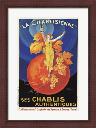 Framed La Chablisienne Ses Chablis Authentiques, 1926 Print