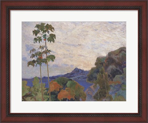Framed Martinique Landscape (detail) Print