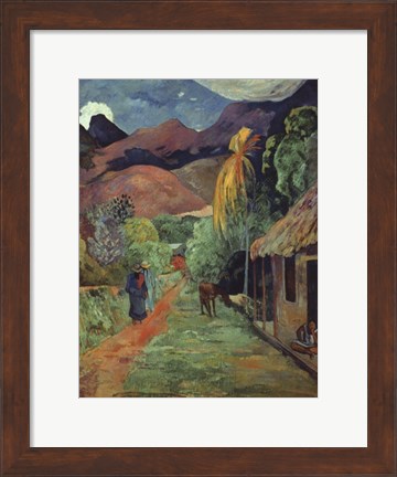Framed Tahiti, 19th Century Print