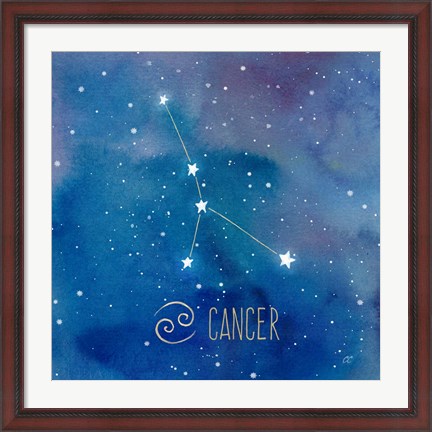 Framed Star Sign Cancer Print