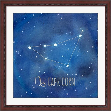 Framed Star Sign Capricorn Print