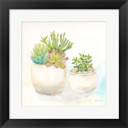 Framed Sweet Succulent Pots I Print