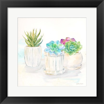 Framed Sweet Succulent Pots IV Print