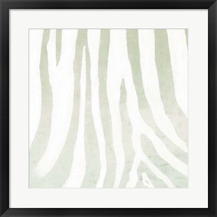 Framed Soft Animal Prints Gray Zebra Print