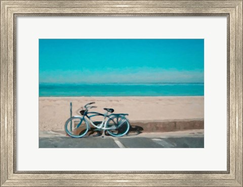 Framed Bike to the Beach Print