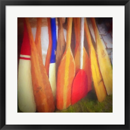 Framed Boat Oars Print