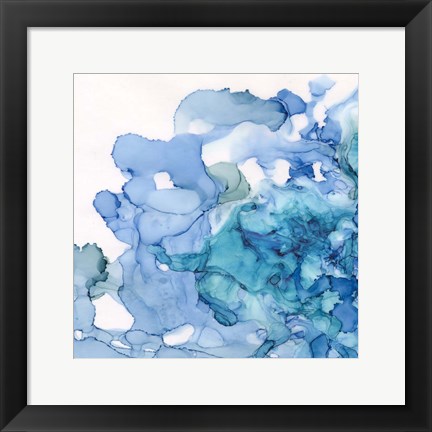 Framed Ocean Influence Blue Print