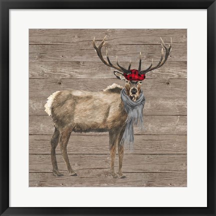 Framed Warm in the Wilderness Deer Print