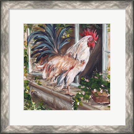 Framed French Country Rooster Print
