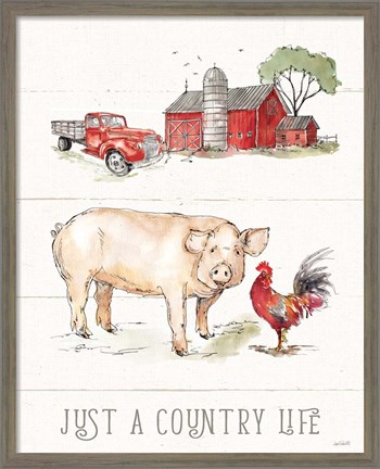Framed Country Life II Print