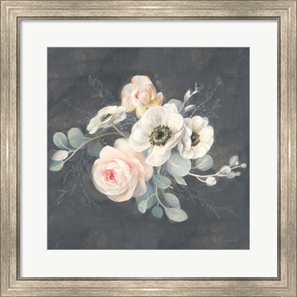 Framed Roses and Anemones Square Print