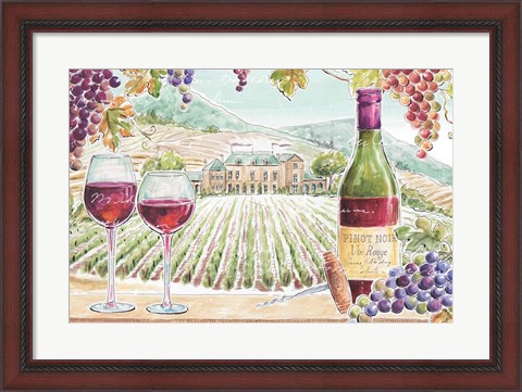 Framed Wine Country I Print