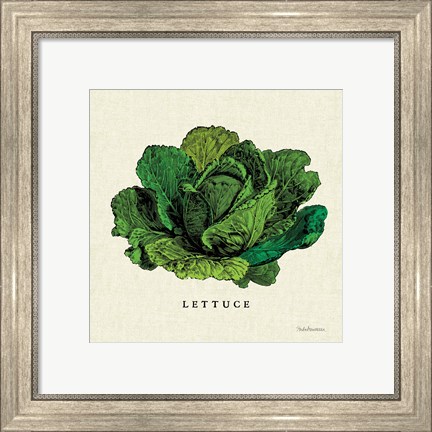 Framed Linen Vegetable II v2 Print