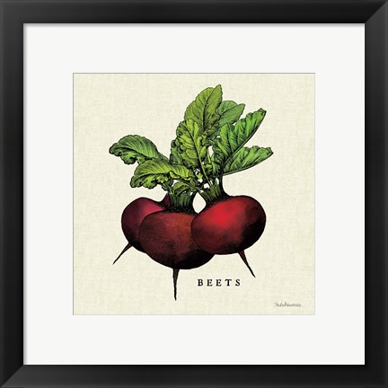 Framed Linen Vegetable I v2 Print
