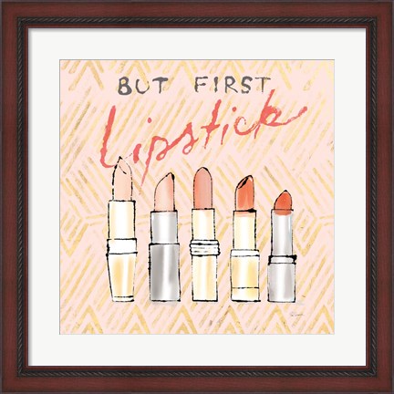 Framed Geo Beauty and Sass II - Lipstick First Print