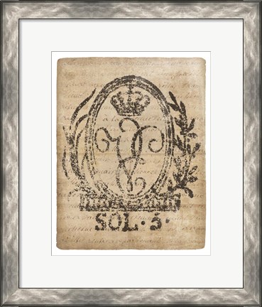 Framed Vintage Seal III v2 Print