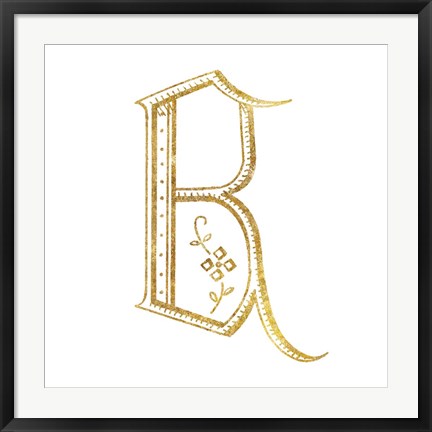 Framed French Sewing Letter B Print