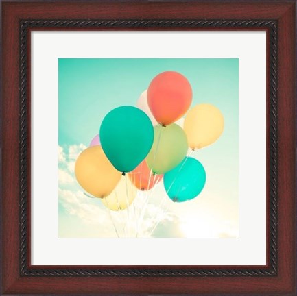 Framed Colorful Balloons Print