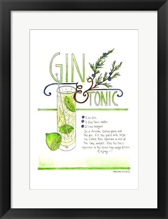Framed Gin &amp; Tonic Print