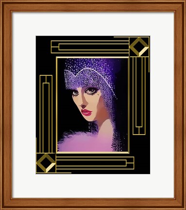 Framed Woman In Purple Hat Frame 3 Print