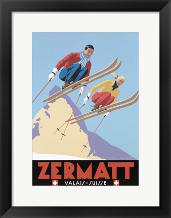 Framed Zermatt Valais Suisse Print