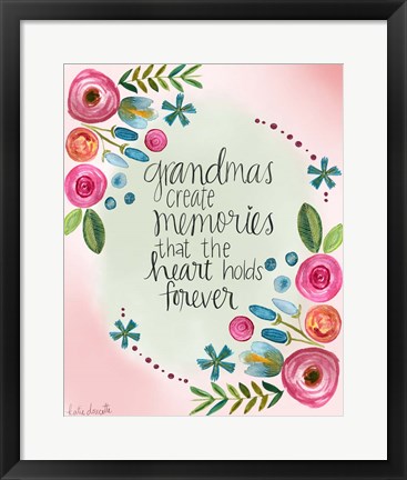 Framed Grandma Memories Print