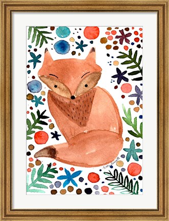 Framed Watercolor Fox Print