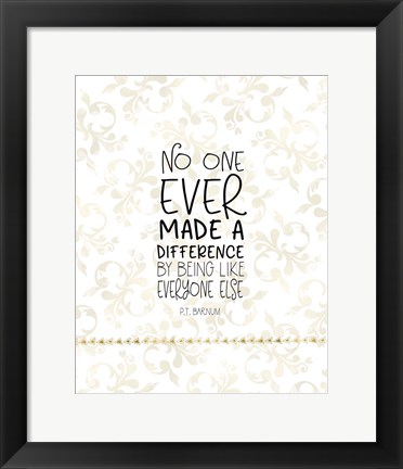 Framed Difference Quote Print