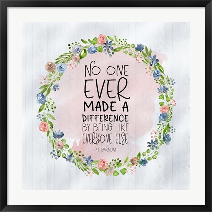 Framed Difference Quote II Print