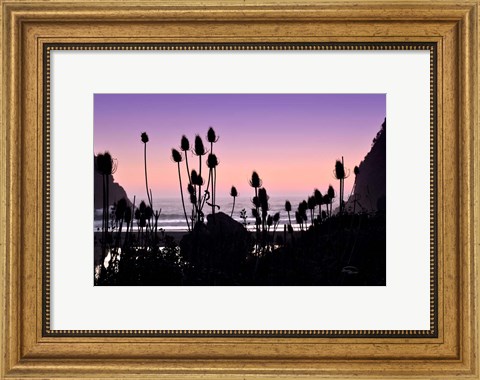Framed Beach Twilight I Print