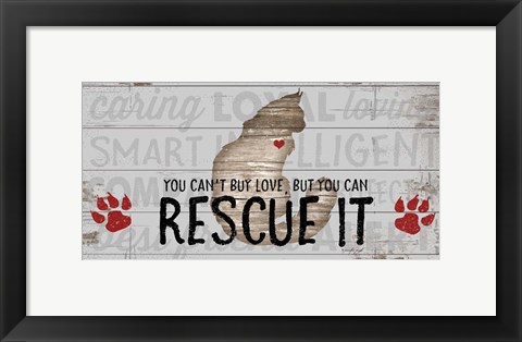 Framed You Can&#39;t Buy Love - Cat Print