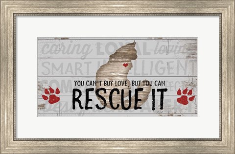Framed You Can&#39;t Buy Love - Cat Print