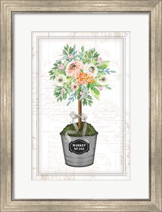 Framed Floral Topiary II Print
