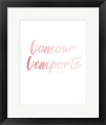 Framed L&#39;amour L&#39;emporte Print